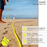 5m Schleppleine Hunde, Wasserfeste Hundeleine Rundleine mit Handschlaufe, Robuste Freilauf-Trainingsleine Neon-Gelb, bis 35kg