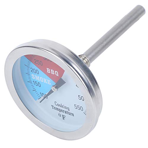 BBQ Thermometer, 100-550℉ Household Stainless Steel Real Time Oven Grill Thermometer Cooking Temperature Guage, for Home Kitchen