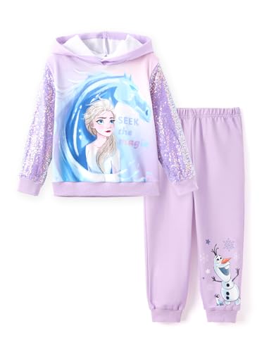Disney Princess Toddler Girl Outfit Long Sleeve Hoodies and Pant Clothing Sets Fall Casual Pullover Tracksuit