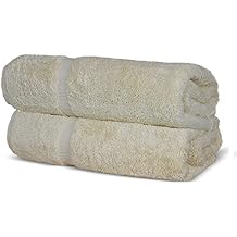 FTB Classic Bath Sheets Set 2 Piece 35X70 Inches Bath Sheets Beige, 2 Bath Sheets