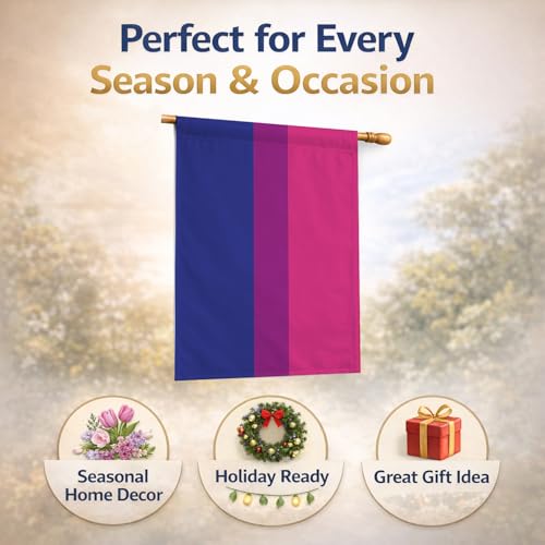 Drapeau Bisexual Pride Caroline's Treasures CK8011CHF en polyester grand format 28x40 multicolore - 6