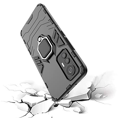 Compatible Xiaomi 12 Lite 5G Coque Résistante avec béquille et 2 Films protections écran en verre trempé [Novago] - vue 8