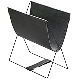 荷物置き ヴィンテージブラック LBS-43 折りたたみ式 荷物入れ おしゃれ カバン置き マガジンラック マガジンスタンド アイアン レザー調 収納 ソファ横 テーブル横 ベッド脇 玄関収納 一時置き シンプル