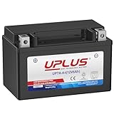 UPLUS UP7A-4-I Motorcycle Battery,12V 6Ah, replace for-TX7A, AGM-Maintenance-Free SLA Batteries Scooter ATV | Confirm size before order 150L x 87W x 93H(mm)