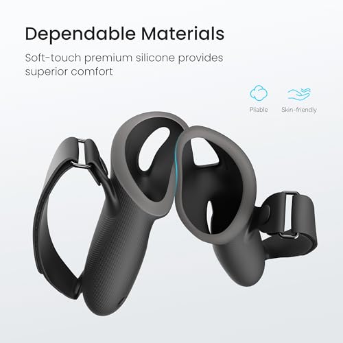 image for KIWI design Controller Grips Compatible with Meta Quest 3S/Quest 3 Acc