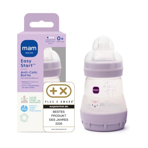 MAM Easy Start Anti-Colic Babyflasche 160 ml, 0+ Monate, Gr. 1, Katze