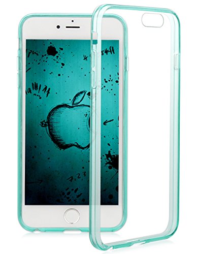 iXCC Crystal Series Apple iPhone 6 Plus/6s Plus Protective Slim Cover Case with Transparent Clear PC Hard Back Plate and Soft TPU Gel Bumper - Mint