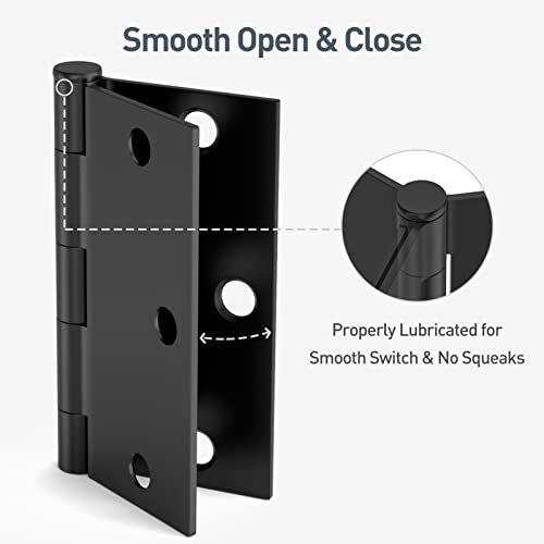 Hosom 00BBD079_AM24US09 3 Pack Door Hinges 3.5 Inch With Square Corner thumb #5