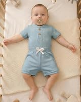 Jecson Baby Boy Outfits Newborn Boy Clothes Set Baby Boy Summer Clothes with Short Sleeve Shirt and Shorts — image 4