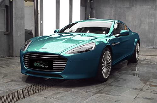 60"X600" (5Ftx50Ft) Peacock Green Premium Super Gloss Metallic Glossy Sticker Decal Diy Car Auto Vehicle Vinyl Wrap Air Release Bubble Free Self Adhesive Peel And Stick Free Tool Kit #TOP7