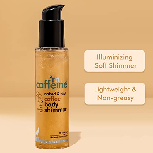 mCaffeine Coffee Body Shimmer for a Glam Ready Skin with Hyaluronic Acid | Soft Glitter & Oil-Free Hydration | Lightweight & Non-Greasy Body... - Image 3