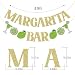FOZEE Margarita & Taco Bar Banner, Margarita Party Decorations, Mexican Party Decorations, Tequila Glitter Decor (Gold)