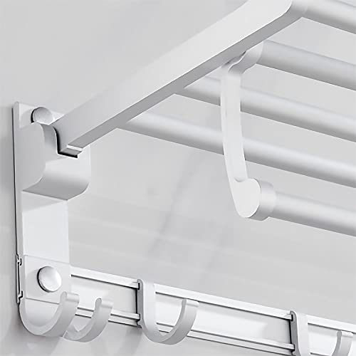 Porte-serviettes mural mat en aluminium spatial pour salle de bain design