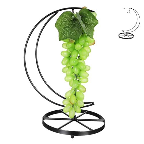 Amosfun Sturdy Metal Banana Hanger Stand with Compact Space-Saving Design Elegant Kitchen Fruit Organizer for Countertop Display and Home Decor Easy to Clean Single Fruit Holder