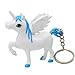 STOBOK Porte-clés Licorne LED éclairage sonnant Porte-clés Sac Pendentif Charme Voiture Pendaison décoration faveurs du Parti (Bleu)