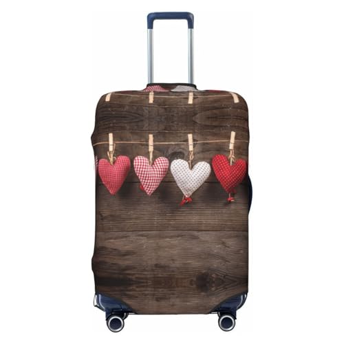 Valentine'S Hearts Print Luggage Suitcase Cover Protector Luggage Washable Covers With Concealed Zipper