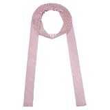 LA HUATE - Bufanda larga y estrecha con lentejuelas metálicas para mujer, corbata de cuello para disfraces, accesorios para fiestas nocturnas y bodas, rosa, talla única