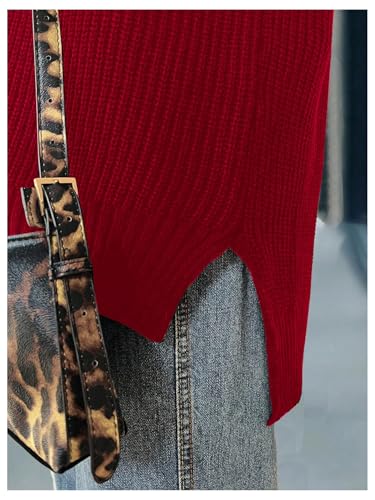 MakeMeChic Women's Plus Size Loose Sweater Vest V Neck Sleeveless Cable Knit Sweaters3