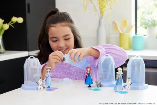 Mattel Disney la Reine des Neiges Ice Reveal Mini-poupées avec gel Squishy Ice et 6 surprises, dont un personnage du film et des éléments de jeu (les poupées peuvent varier) HRN77