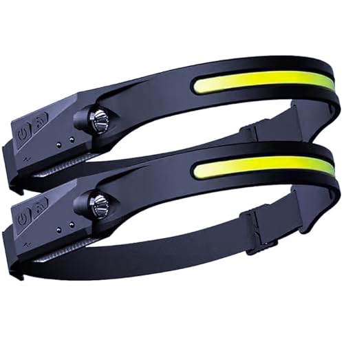 Accessoires de camping phares rechargeables DEL lot de 2 pour randonnée et pêche nocturne