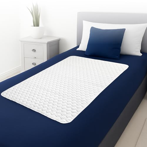 Empapadores Cama Adultos Lavables – Protector Cama Impermeable Reutilizable Absorbente y Acolchado con 4 Capas de protección 135x86cm – Ideal para Bebé, Mascotas y Periodo Femenino