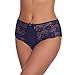 Verano Women's Crotchless Underwear Lace bow Briefs Panties Silky Comfy Bikini(XL,sapphire)