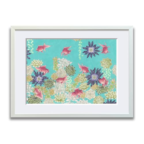 アールテロワール [作品が選べる]アート作品(小) [一般社団法人障がい者スポーツ・アート・ミュージック振興協会] (多肉植物と琉金)