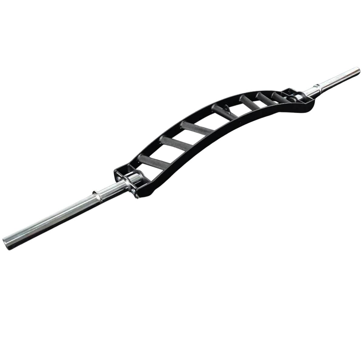XM Cambered Swiss Bar | Multi Grip Barbell with Cable Attachments Option for Home Gym | Curved Design and Angled Grips for Press, Lifting, Lat Pull Down and Curls