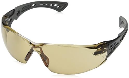 Bollé Safety RUSHPTWI, Schutzbrille, Platinbeschichtung, Objektive, Dämmerung, Einheitsgröße Serie RUSH+ grau / schwarz