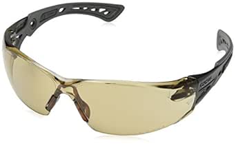 Bollé Safety RUSHPTWI, Schutzbrille, Platinbeschichtung, Objektive, Dämmerung, Einheitsgröße Serie RUSH+ grau / schwarz