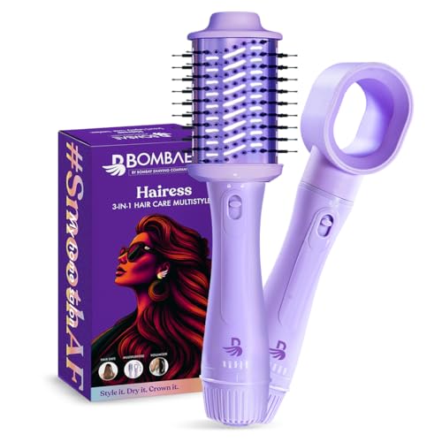 Bombae Hairess Ionic 3-In-1 Hot Air Brush Dryer, Curl, Volumizer ...