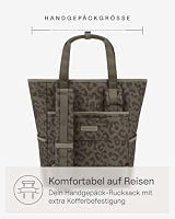 Kapten & Son Rucksack Lindby Leo Dark Brown 18 L | 2in1 Tasche & Rucksack | inkl. Kofferbefestigung, Laptopfach, Flaschenhalterung | Shopper Damen – Ansicht 4