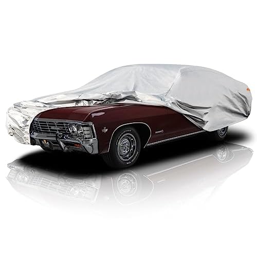 Kayme Car Cover Waterproof All Weather for Large Sedan,Outdoor Cover Fit for Ford Crown Victoria, Cadillac DTS, Grand Marquis, Lincoln Continental Town Car, Chevy Impala Caprice (209 to 218