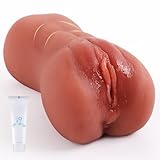 Masturbieren für Männer Masturbator - 2 in 1 Pocket Pussy mit 3D Vagina Anal Taschenmuschi Masturbatoren Doppelkanal Masturbieren Tragbare Erotik sex spielzeug für die männer solo (660g)