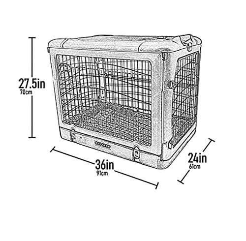 Pet Gear “The Other Door” 4 Door Steel Crate for Dogs/Cats with Garage-Style Door, Includes Plush Bed + Travel Bag, No Tools Required, Coffee Bean, 36 Inch by Pet Gear - Image 2