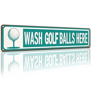 Yaocom Golf Balls Here Vintage Metal Golf Tin Signs Golf Metal Sign Golf Decor golf Balls Here Funny Gift Olf Wall Art Signs for Man Cave Sports 16 x 4 Inch Country Club Wall Decor