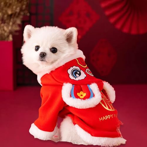 Disfraz de León Chino para Perro Talla M miniatura 5