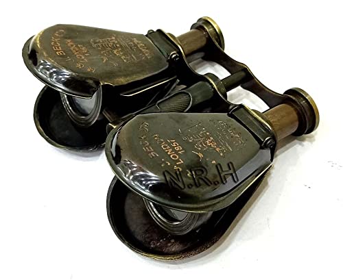 Binocular Náutico Clásico de Latón Antiguo miniatura 1
