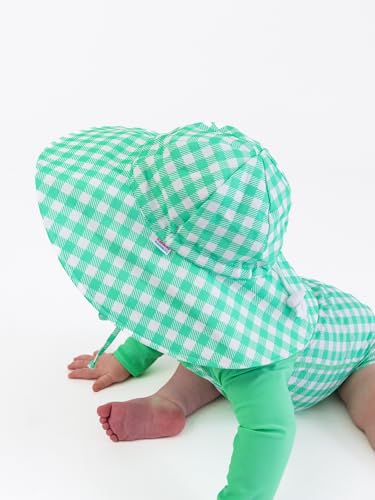 Image of RuffleButts Baby-Girls Sun Hat Floppy Wide Brim UPF 50+ - Baby Sun Hat with Sun Protection