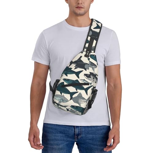 Bolso cruzado para pecho unisex negro liger miniatura 7