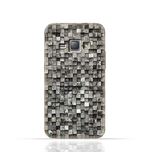 AMCSamsung Galaxy J3 2016 / J320F TPU Silicone Case with Old Cube Black Wood Texture