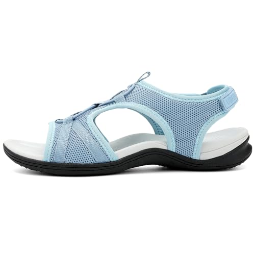 Image of UBFEN Womens Hiking Sandals Comfortable Walking Sandals Summer Sport Breathable Arch Support