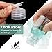 Decorniqu Travel Bottles for Toiletries 6 Pack 2.2oz/65ml Leak Proof Travel Size Toiletries Wide Mouth Containers TSA Approved Squeeze Bottles with Flip Cap for Shampoo Conditioner Body Wash(Clear)