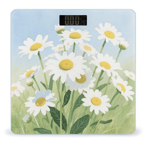 Báscula Digital de Baño Daisy de Vidrio Templado