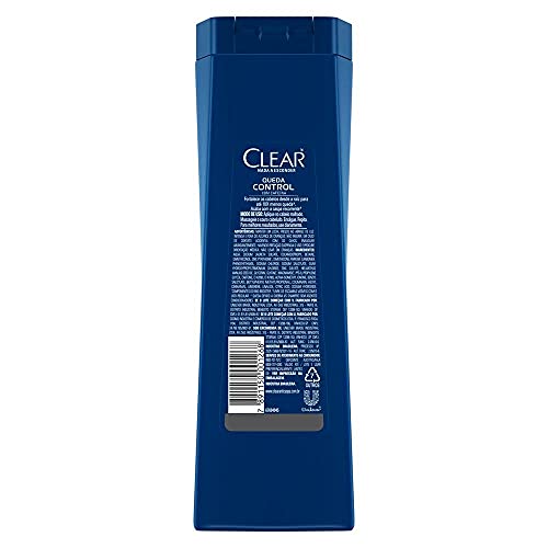 Shampoo Anticaspa Clear Men Queda Control Frasco 400ml, Clear, Branco