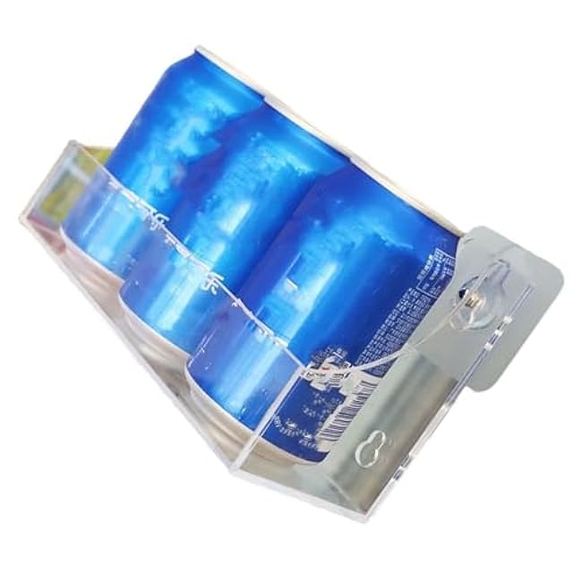 Refrigerator Organizer Bins Wall Mounted Soda Can Organizer Beverage Storage Rack Holder Multipurpose Food Organizer for Home Kitchen Convenience Store Acrylic 300g