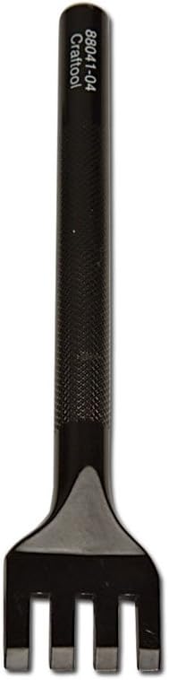 Tandy Leather Craftool Pro Line Lacing Chisel 4 Prong 1/8 (3 mm) 88041-04