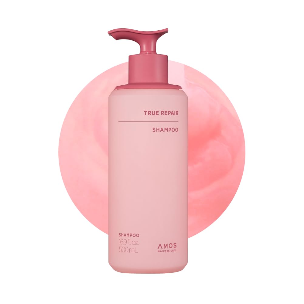 Amos True Repair Shampoo, 16.9 fl oz (500 ml), Hair Care, Improve Hair Quality, Weak Acid, Damage Care, Official AMOS Professional