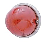 United Pacific 39598 17LED Watermelon Flush Mount Cab Light Kit w/Low Profile Bezel, Epoxy Coated, Sealed Housing - Red LED/Red Lens – ONE Unit