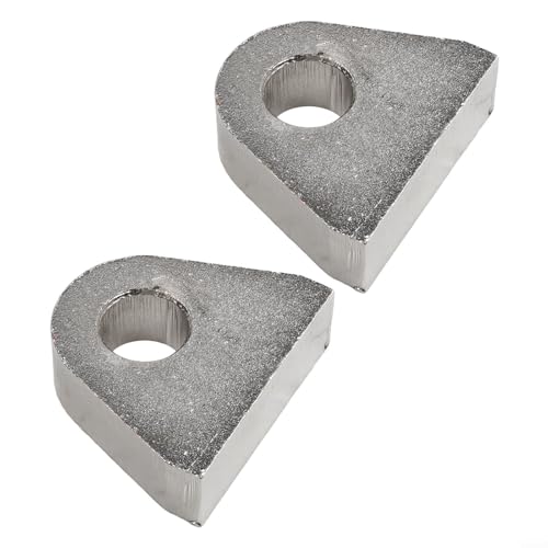 Zilimontt 2pcs Heavy-Duty Weld On Shackle Clevis Mounts for Car, Truck, and Tractor Bumpers - Cast Steel D-For Ring Towing Recovery Hardware with Smooth Edges for Safety